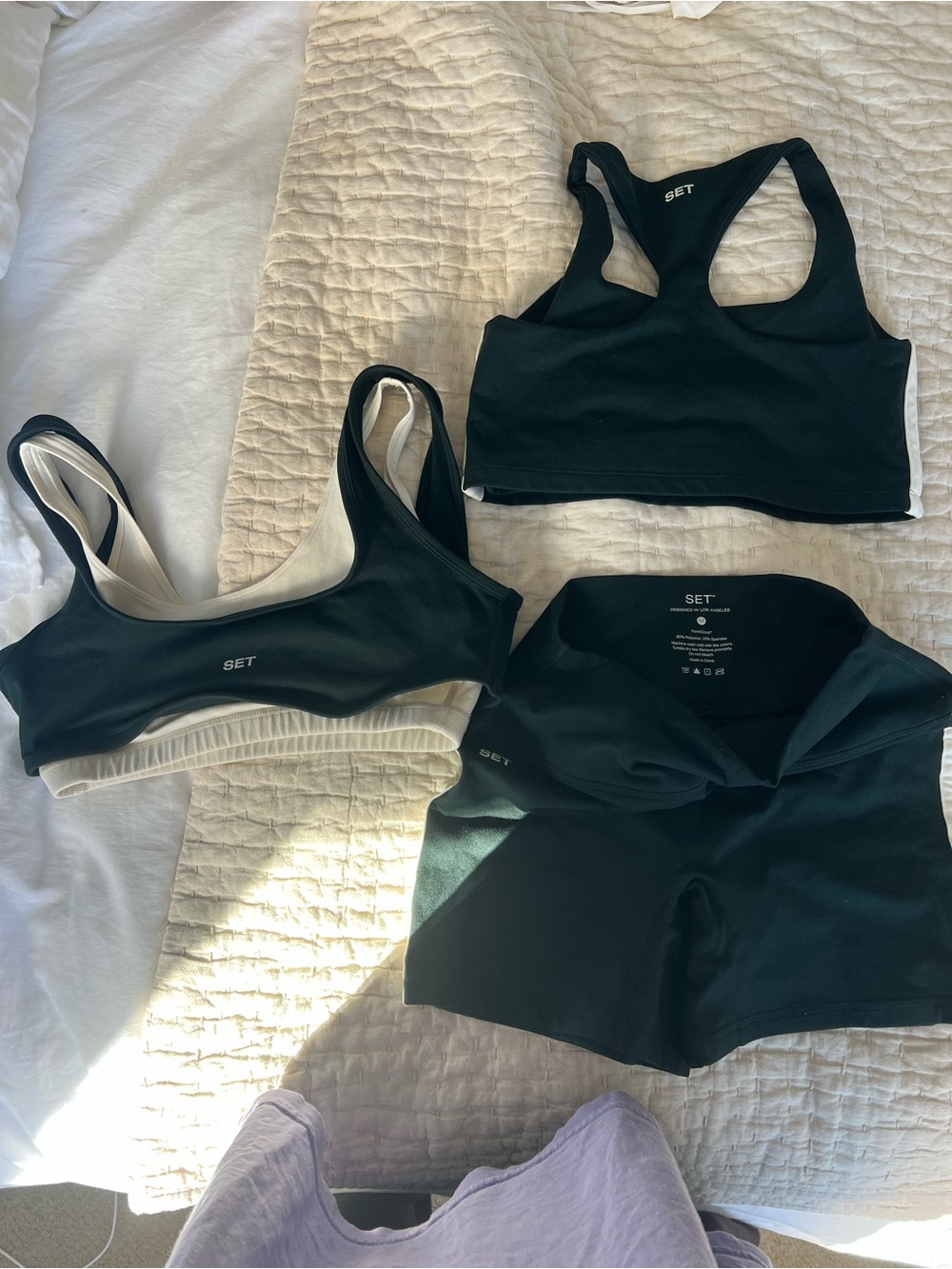 SET active Sports Bra & Shorts Activewear Set